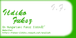 ildiko fuksz business card